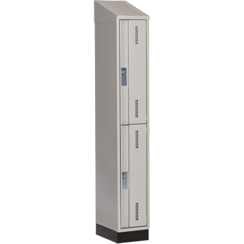 Casiers robustes Concorde, 2 niveaux, 12" x 18" x 82", Acier, Gris, Soud&eacute; (assembl&eacute;) Dufferin Supply