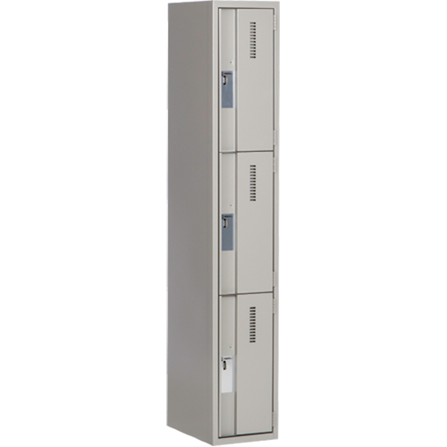 Casiers robustes Concorde, 3 niveaux, 12" x 18" x 72", Acier, Gris, Soud&eacute; (assembl&eacute;) Dufferin Supply