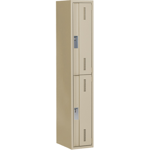 Casiers robustes Concorde, 2 niveaux, 12" x 18" x 72", Acier, Beige, Soud&eacute; (assembl&eacute;) Dufferin Supply