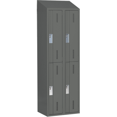 Casiers robustes Concorde, 2 niveaux, Bloc de 2, 24" x 18" x 78", Acier, Charbon, Soud&eacute; (assembl&eacute;) Dufferin Supply