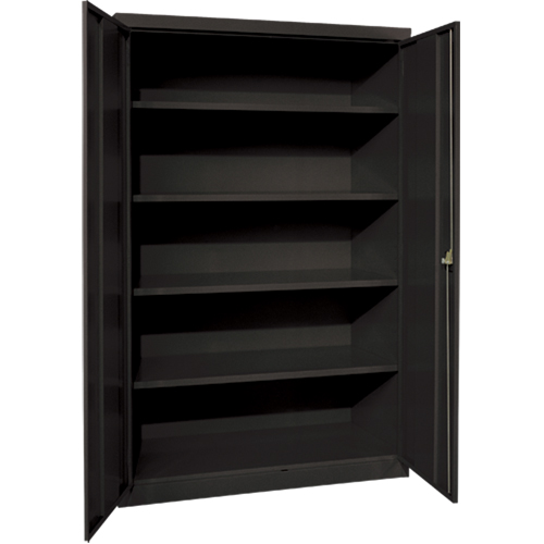 Armoires de rangement Hi-Boy profondes, Acier, 4 Tablettes, 72" h x 36" la x 24" P, Noir Dufferin Supply
