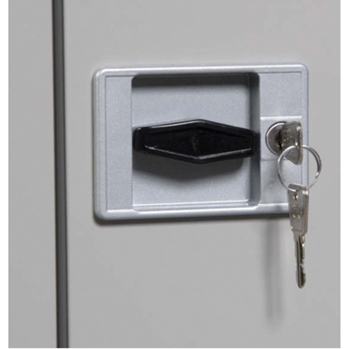 Deep Hi-Boy Storage Cabinet, Steel, 4 Shelves, 72" H x 36" W x 24" D, Beige Dufferin Supply