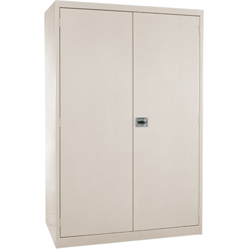 Deep Hi-Boy Storage Cabinet, Steel, 4 Shelves, 72" H x 36" W x 24" D, Beige Dufferin Supply