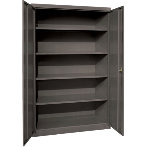 Armoires de rangement Hi-Boy profondes, Acier, 4 Tablettes, 72" h x 36" la x 24" P, Charbon Dufferin Supply