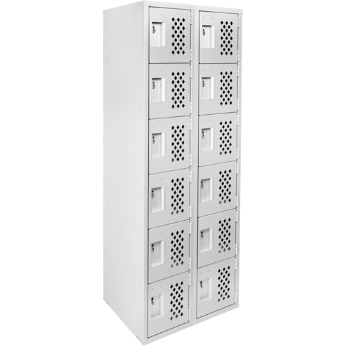 Clean Line Lockerettes, 6 -tier, Bank of 2, 18" x 72" x 12", Steel Dufferin Supply