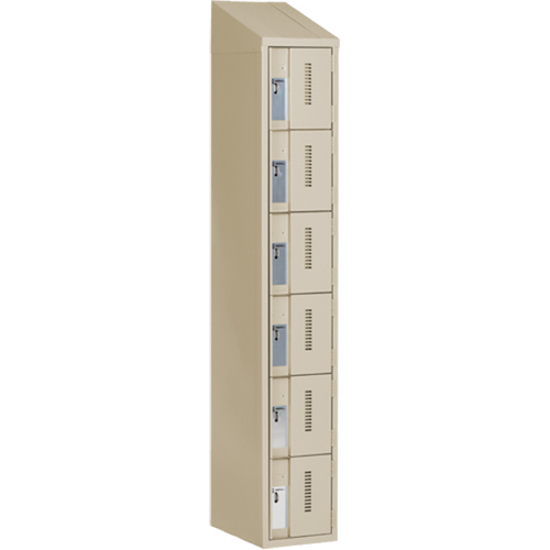 Casiers robustes Concorde, 6 niveaux, 12" x 18" x 78", Acier, Beige, Soud&eacute; (assembl&eacute;) Dufferin Supply