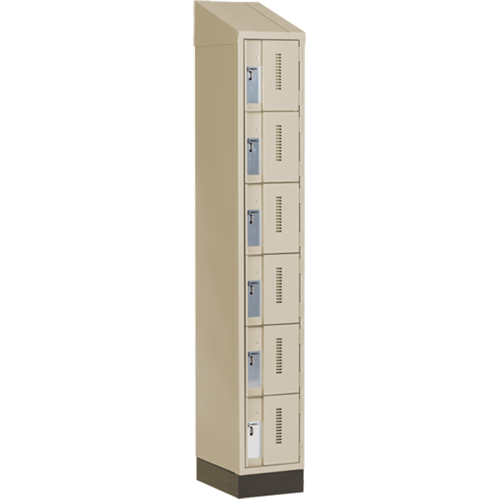 Casiers robustes Concorde, 6 niveaux, 12" x 18" x 82", Acier, Beige, Soud&eacute; (assembl&eacute;) Dufferin Supply