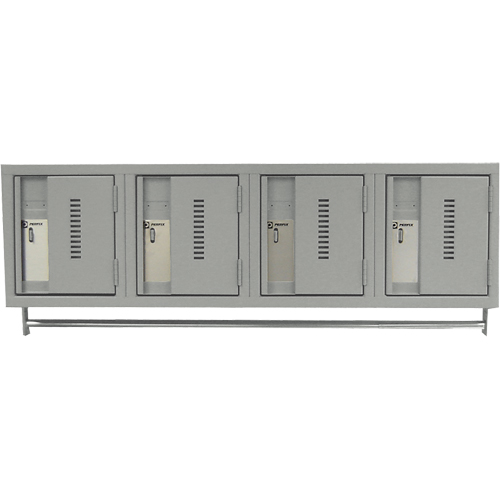 Wall Hung Lockers - Heavy Duty, Bank of 4, 18" x 12" x 12", Steel Dufferin Supply