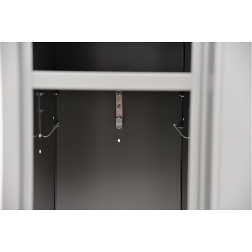 Lockers, Bank of 3, 36" x 18" x 72", Steel, Grey, Rivet (Assembled) Dufferin Supply