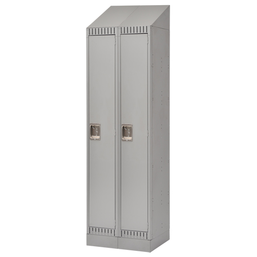 Casiers assembl&eacute;s, Bloc de 2, 24" x 18" x 72", Acier, Gris, Rivet (assembl&eacute;) Dufferin Supply