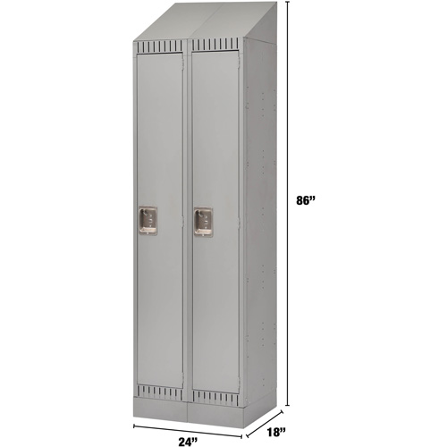 Casiers, Bloc de 2, 24" x 18" x 86", Acier, Gris, D&eacute;mont&eacute; Dufferin Supply