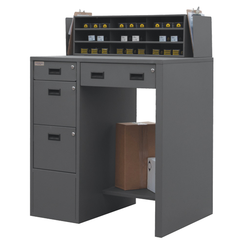 Bureau d'atelier, 39" la x 29" p x 53" h, Gris Dufferin Supply