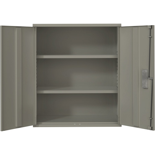Lo-Boy Storage Cabinet, Steel, 2 Shelves, 40" H x 36" W x 18" D, Grey Dufferin Supply