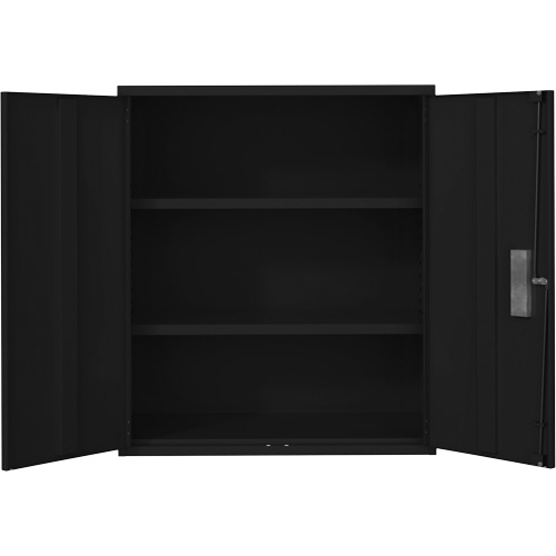 Lo-Boy Storage Cabinet, Steel, 2 Shelves, 42" H x 36" W x 18" D, Black Dufferin Supply