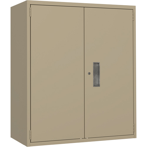 Lo-Boy Storage Cabinet, Steel, 2 Shelves, 40" H x 36" W x 18" D, Beige Dufferin Supply