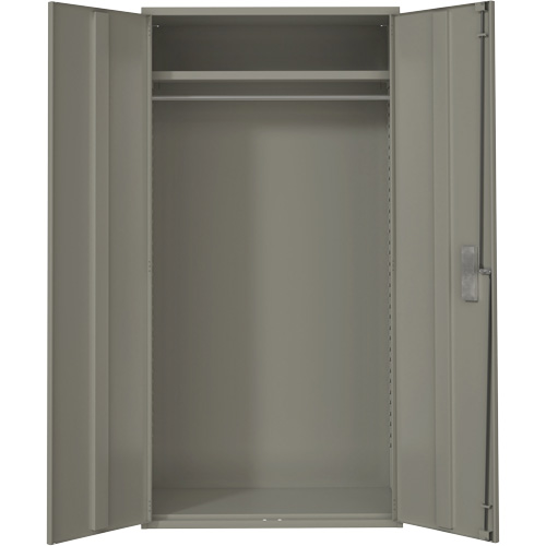 Wardrobe Storage Cabinet, Steel, 36" W x 18" D x 72" H, Grey Dufferin Supply