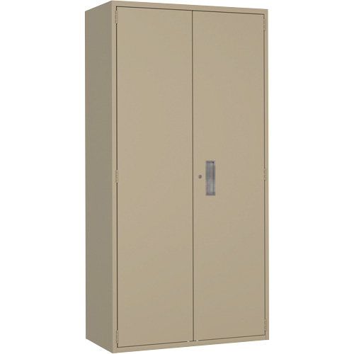 Wardrobe Storage Cabinet, Steel, 36" W x 18" D x 72" H, Beige Dufferin Supply