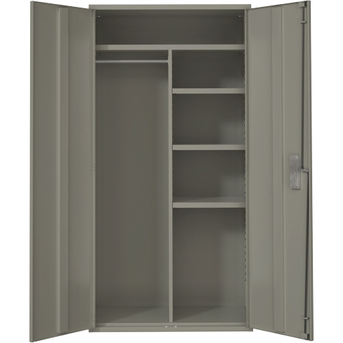 Combination Storage Cabinet, Steel, 6 Shelves, 72" H x 36" W x 18" D, Grey Dufferin Supply