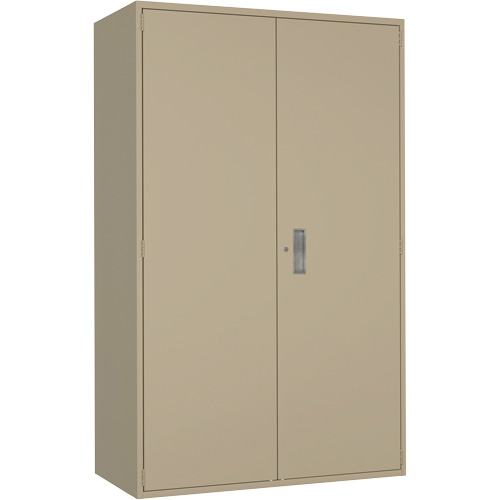 Extra Wide Hi-Boy Storage Cabinet, Steel, 4 Shelves, 72" H x 48" W x 24" D, Beige Dufferin Supply