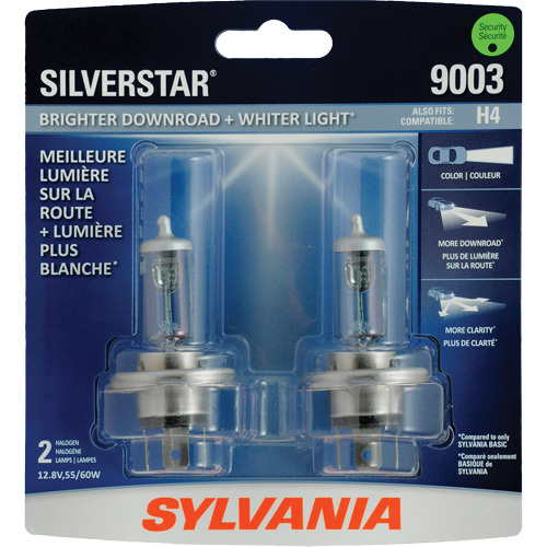 9003 SilverStar&reg; Ultra Headlight Bulb, Halogen, 60 W, White Dufferin Supply