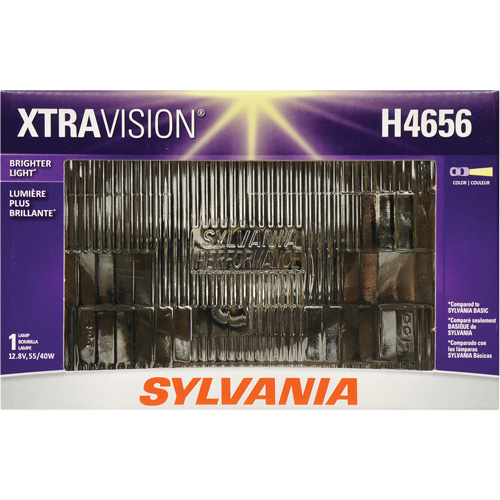 H4656 XtraVision&reg; Sealed Beam Headlight, Halogen, 35 W/55 W, Off White Dufferin Supply