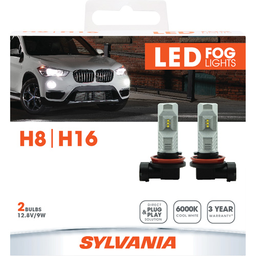 H8 Headlight Bulb, LED, 12.8 W/9 W, White Dufferin Supply