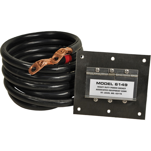 Heavy-Duty Plug-In Polarized Stainless Steel Socket Panel, 1 AWG, 5' Cable Dufferin Supply