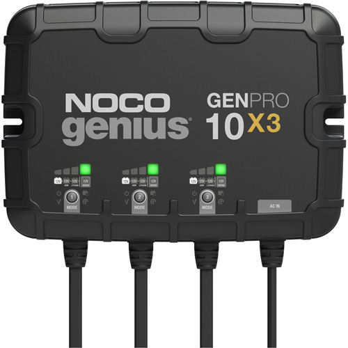 Chargeur de batterie embarqu&eacute; &agrave; 3 sorties de 30 amp&egrave;res GenPro10X3 Genius Dufferin Supply