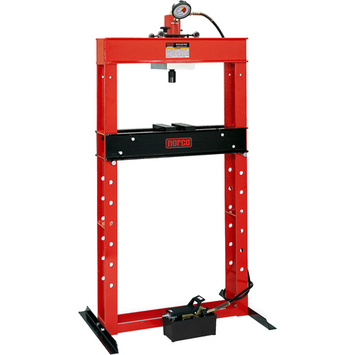 Air Hydraulic Pump Operated Shop Press, 25 tons Capacity Dufferin Supply