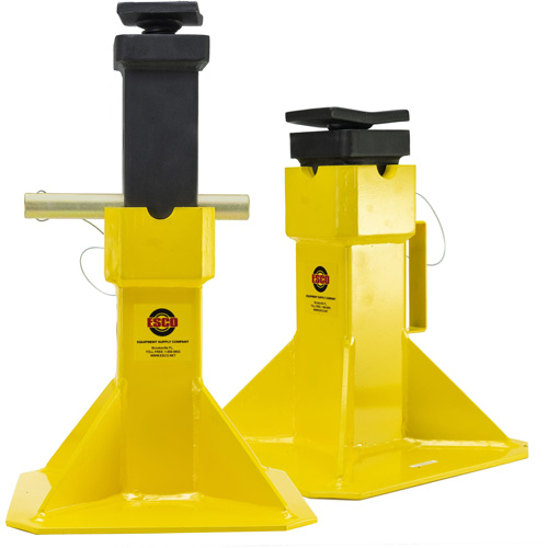 Jack Stands with Adjustable Screw Top Saddle, Locking Pin, 15-1/2" - 20-1/2" H Dufferin Supply