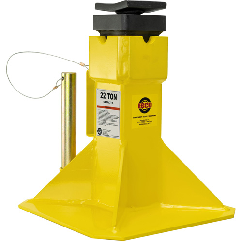 Jack Stands with Adjustable Screw Top Saddle, Locking Pin, 15-1/2" - 20-1/2" H Dufferin Supply