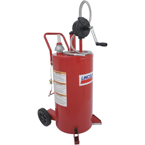 Chariot &agrave; carburant en acier de 25 gallons avec pompe rotative bidirectionnelle Dufferin Supply