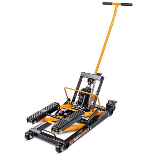 ATV and Motorcycle Jack, 0.75 Ton(s) Capacity, 4-2/3" Lowered, 14-1/2" Raised, Manual Hydraulic Dufferin Supply