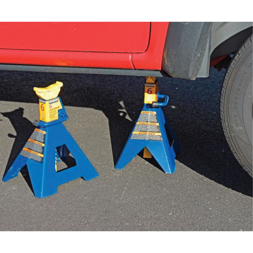 Jack Stand, Locking Handle/Ratchet, 6 tons Capacity, 25-1/4" H Dufferin Supply