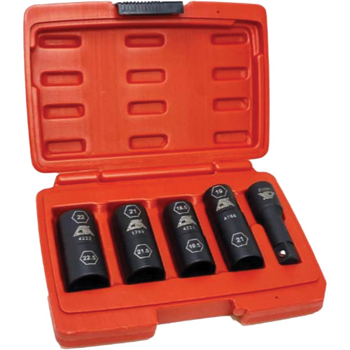 Flip Socket Kit, 5 Pieces, 1/2" Drive Size Dufferin Supply