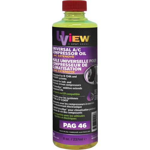 Huile universelle PAG 46 avec ExtenDye pour syst&egrave;me de climatisation, 237 ml, Bouteille Dufferin Supply