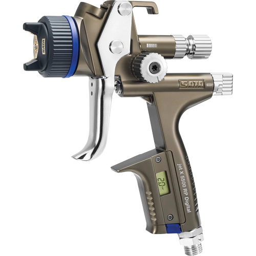 Pistolet de peinture de premi&egrave;re qualit&eacute; pour peinture automobile avec psi num&eacute;rique X5500 RP 1,3 O RPS D, Entr&eacute;e d'air 1/4" NPT, 10,24 pi³/min, Capacit&eacute; 0,6 L/0,9 L, 0,17 psi Dufferin Supply