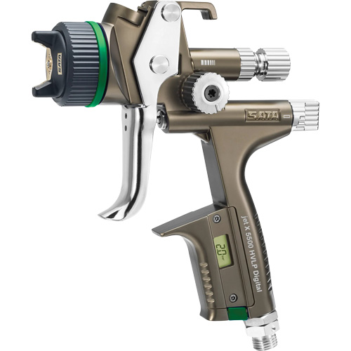 Pistolet de peinture de premi&egrave;re qualit&eacute; pour peinture automobile avec psi num&eacute;rique X5500 HVLP 1,2 I RPS D, Entr&eacute;e d'air 1/4" NPT, 15,19 pi³/min, Capacit&eacute; 0,6 L/0,9 L, 0,17 psi Dufferin Supply