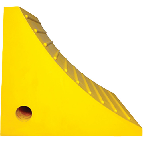 Cale de roue, Polyur&eacute;thane, Jaune, 15-1/4" la x 12-1/8'' p x 10-3/4" h Dufferin Supply