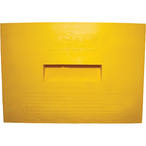 Cale de roue, Polyur&eacute;thane, Jaune, 15-1/4" la x 12-1/8'' p x 10-3/4" h Dufferin Supply