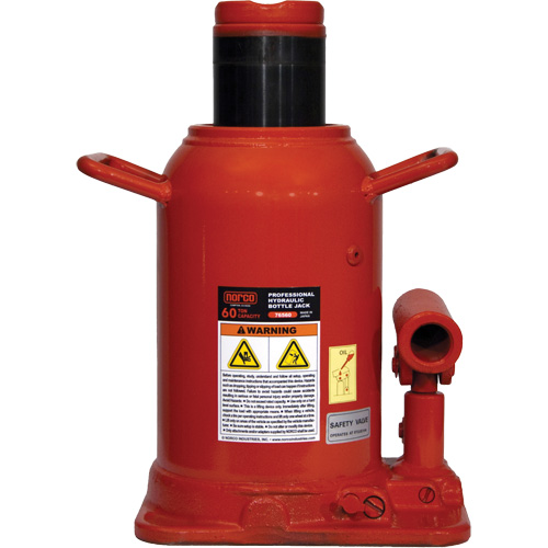 Professional Bottle Jack, 60 Ton(s), 18-11/16" Raised Height Dufferin Supply