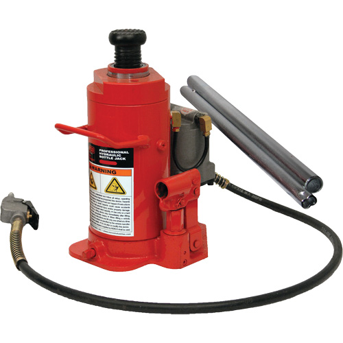 Cric-bouteille hydraulique de hauteur standard, 12 tonne(s), Air comprim&eacute;/hydraulique, 19-3/4" Hauteur &eacute;lev&eacute;e Dufferin Supply