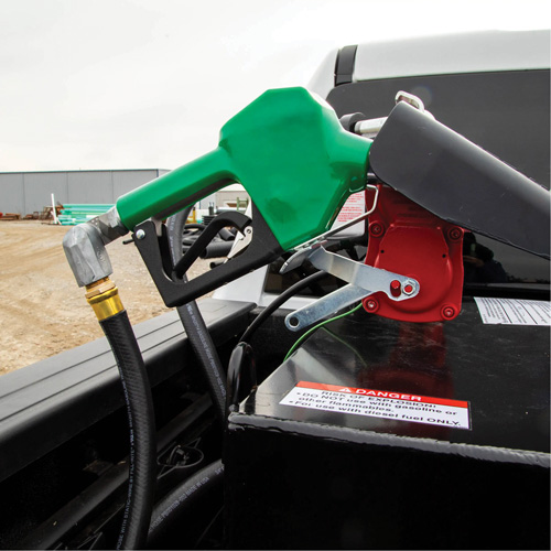 Green Automatic Gasoline Spout Nozzle Dufferin Supply