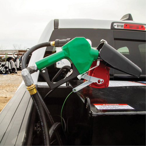 Green Automatic Gasoline Spout Nozzle Dufferin Supply