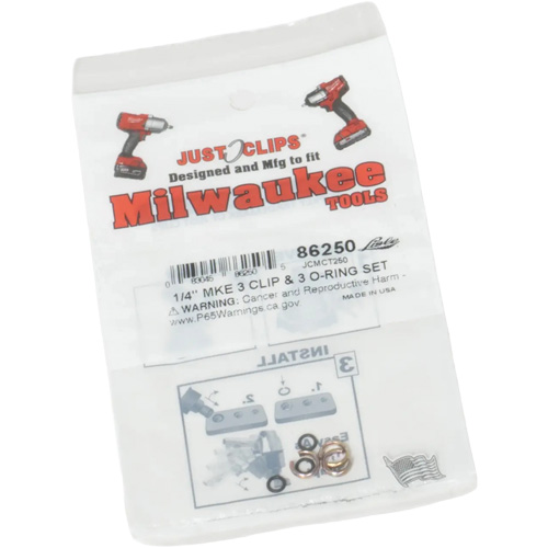 Jeu de clips et joints toriques de 1/4 po pour Milwaukee Dufferin Supply