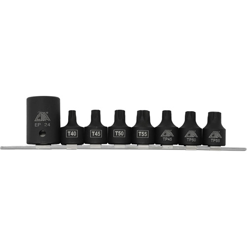 Jeu de douilles/embouts de boulon de caisse de camionnettes, 8 Morceaux, Prise de 1/2"/3/8" Dufferin Supply
