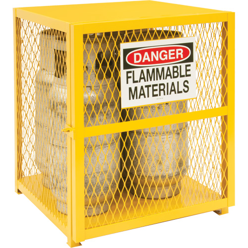Armoire de rangement pour bouteilles &agrave; gaz, nbre de bouteilles: 4, 30" , 30" , 35" , Jaune Dufferin Supply