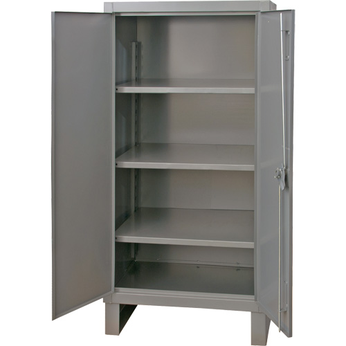 Armoire tr&egrave;s robuste, Acier, 3 Tablettes, 66" h x 36" la x 24" P, Gris Dufferin Supply