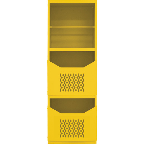 Spill Control Cabinet, 1 Shelves, 72" H x 24" W x 24" D, Steel, Yellow Dufferin Supply