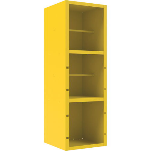 Spill Control Cabinet, 1 Shelves, 72" H x 24" W x 24" D, Steel, Yellow Dufferin Supply